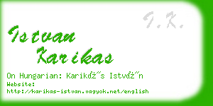 istvan karikas business card